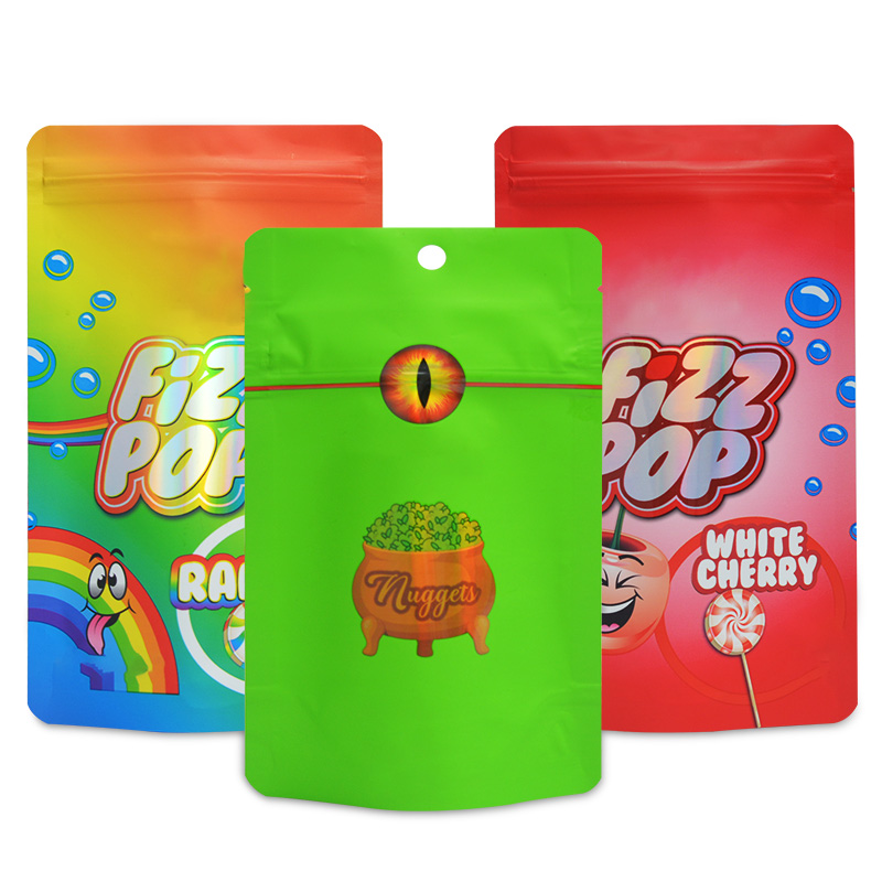 Impreso Color mate Envasado de alimentos Stand Mylar Bag